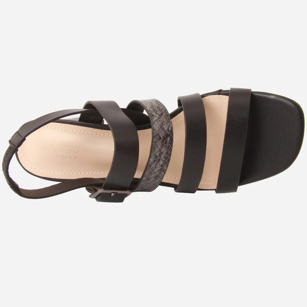Women "CORYSE "Block Heel Tow Tone Starppy Sandals