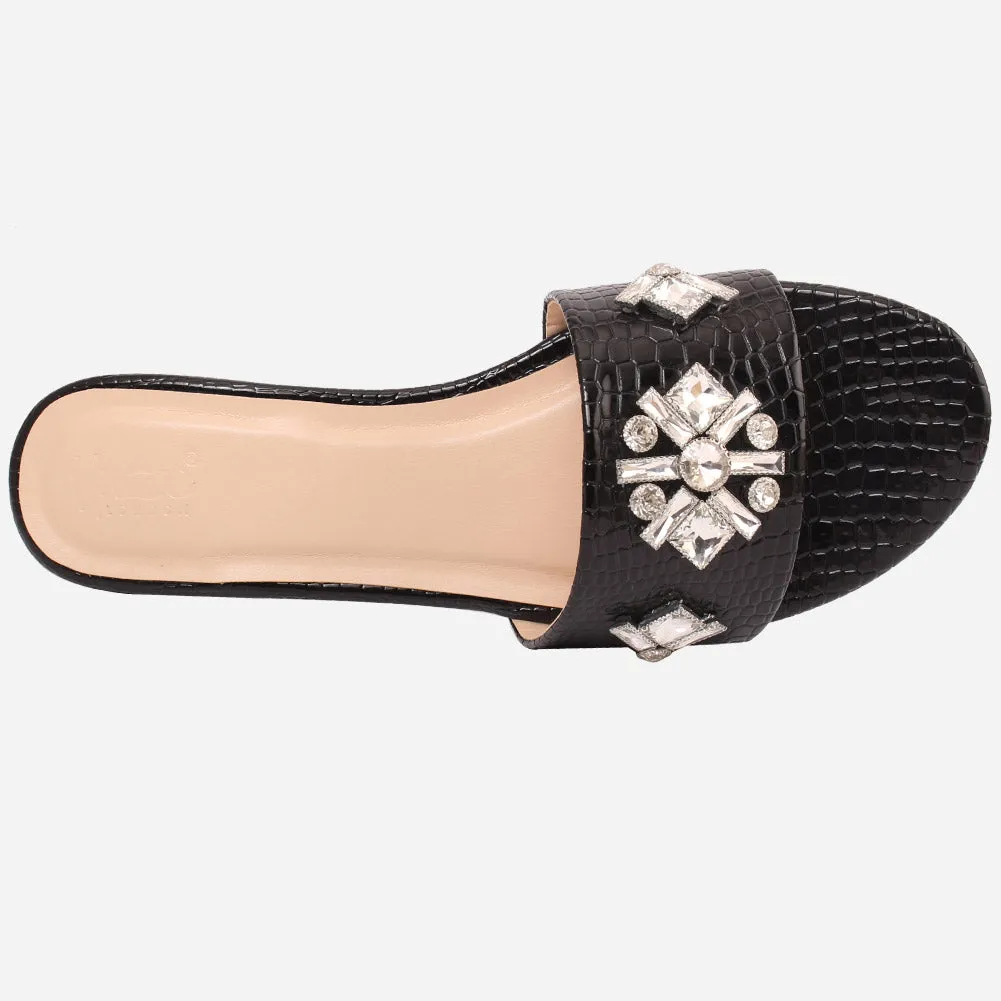Women "EVELYN" Block Heel Slippers