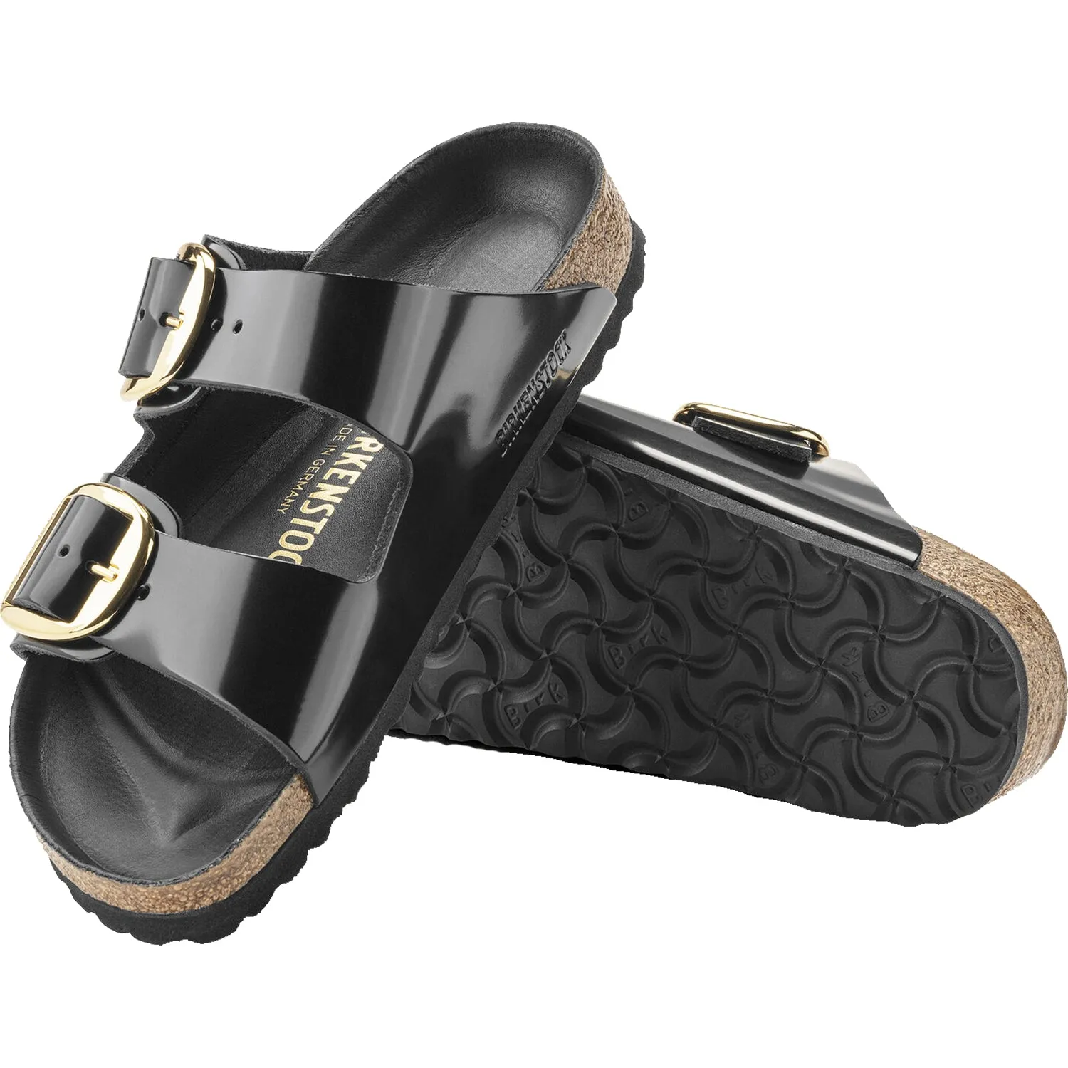 Women's Birkenstock Arizona Big Buckle High Shine Black Leather