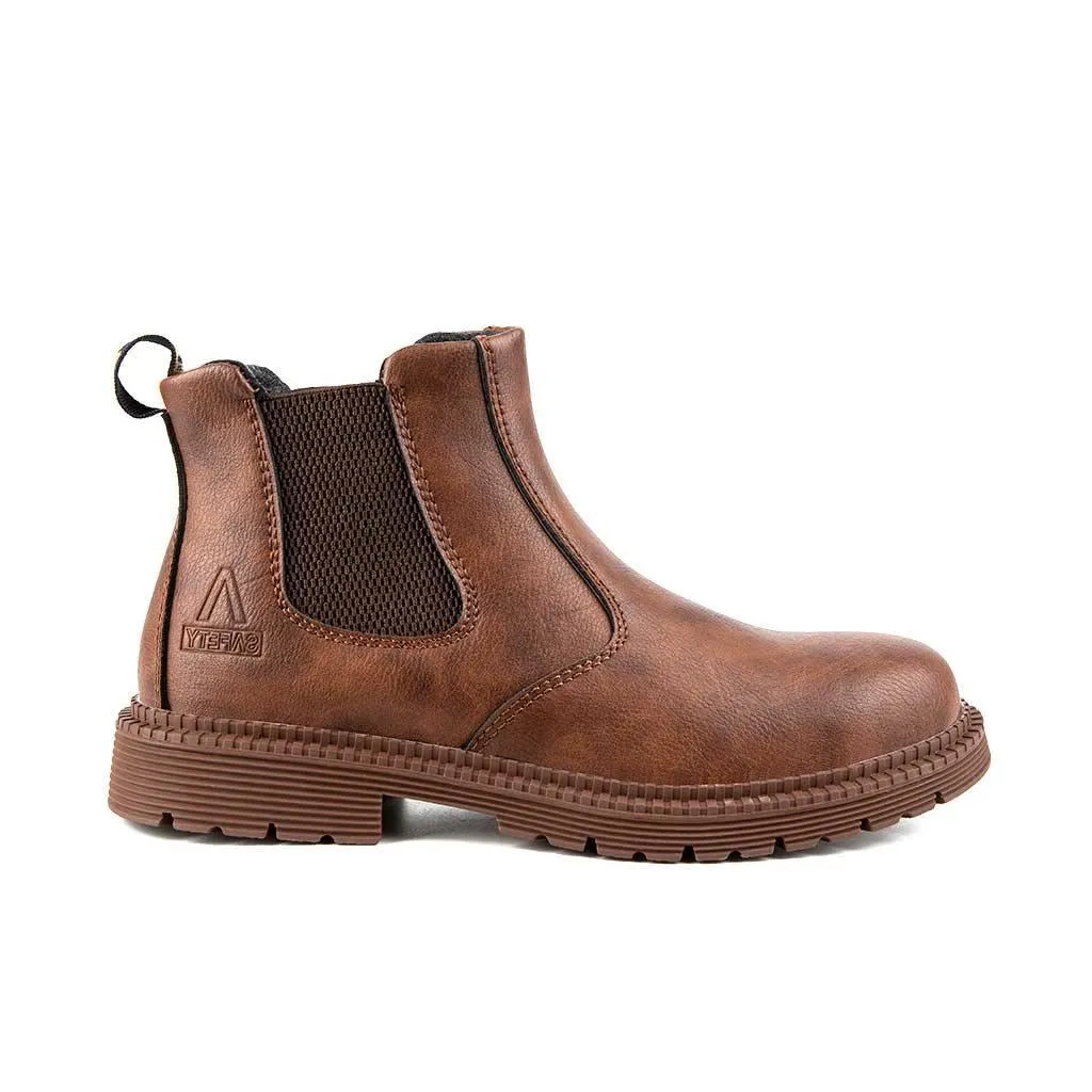 Women's Steel Toe Chelsea Boots - Rubber Sole | B071