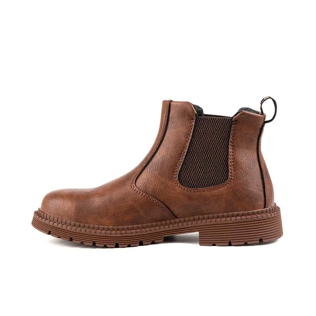 Women's Steel Toe Chelsea Boots - Rubber Sole | B071
