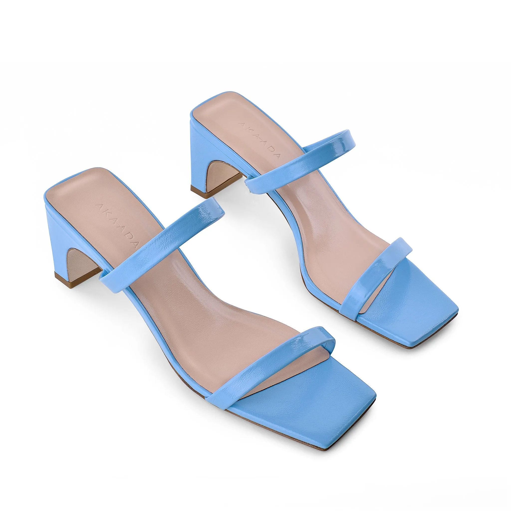Yuki Light Blue Leather Sandals