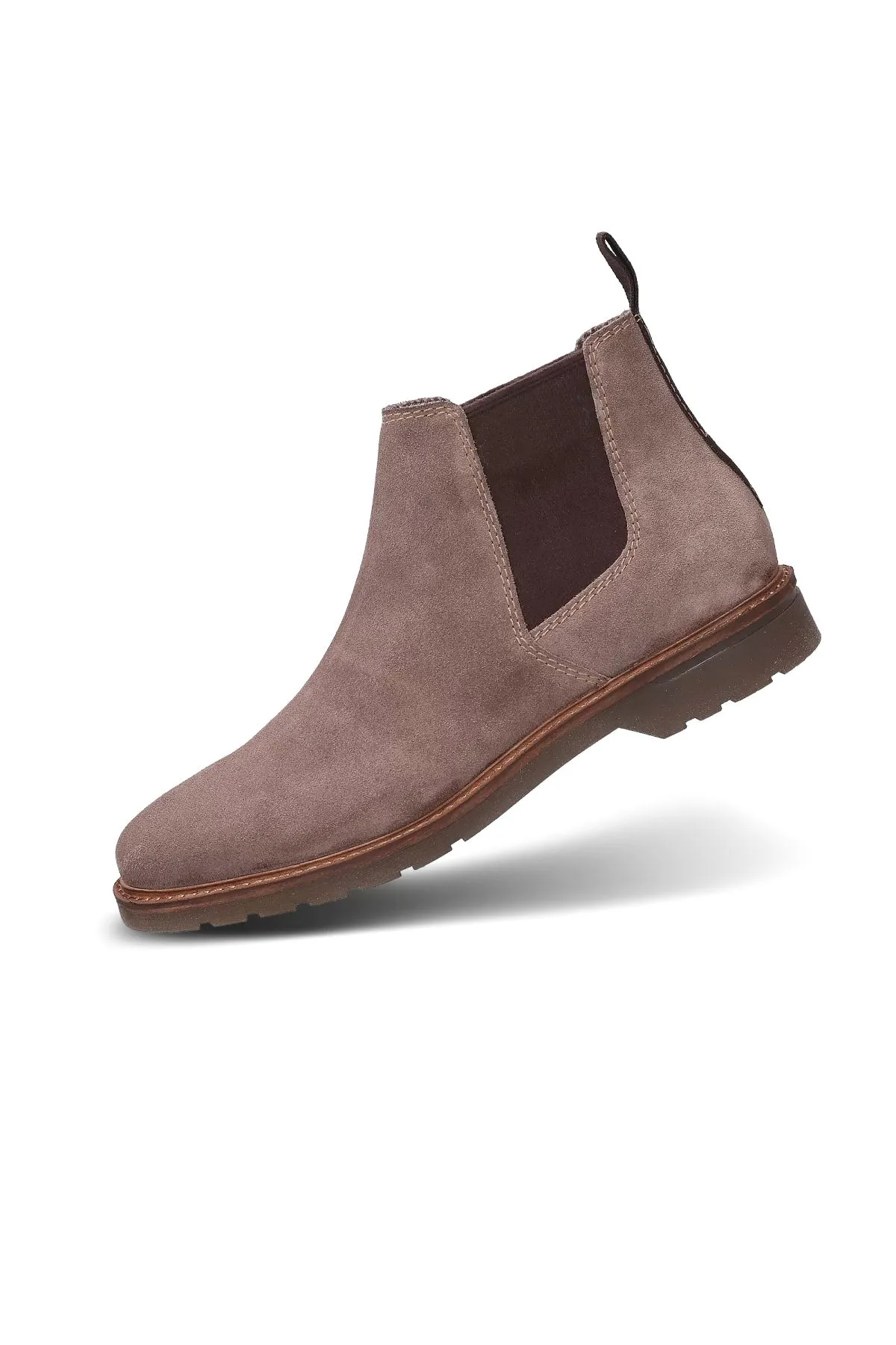 Zeli Suede Chelsea Boots - Taupe