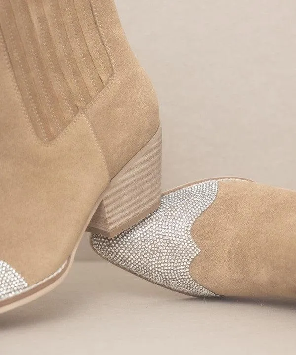 Zoei Rhinestone Toe Booties