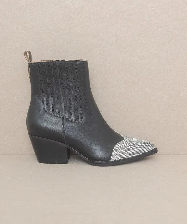 Zoei Rhinestone Toe Booties